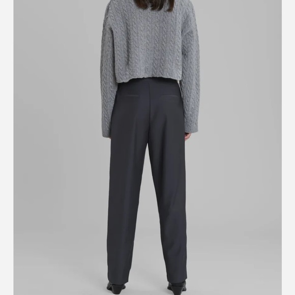 NWT The Frankie Shop Charcoal Wide Leg Pants - Picture 2 of 6